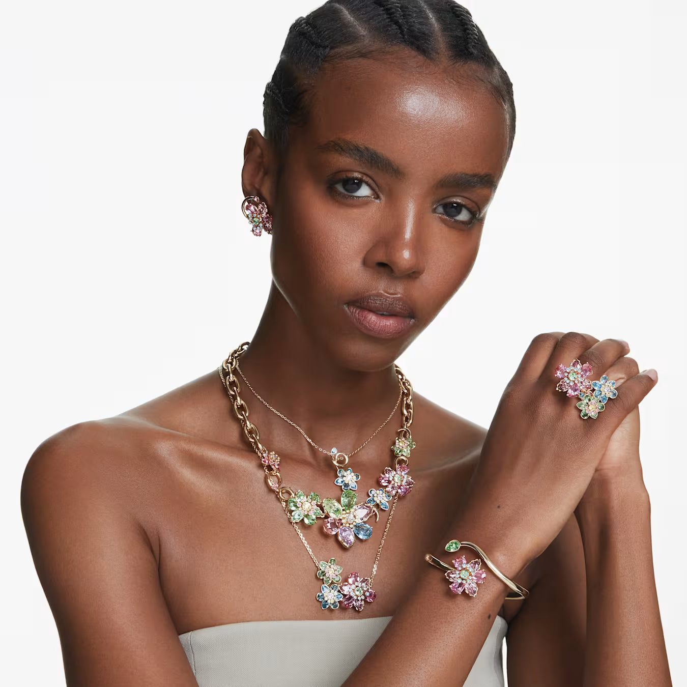 Swar*vski - Idyllia necklace - floral motif-5721668