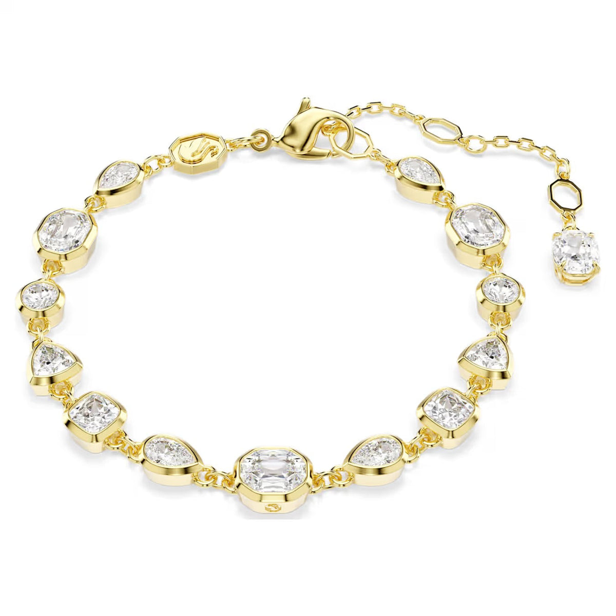 Swar*vski -Imber bracelet Mixed cuts, White, Gold-tone plated-5705471