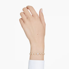 Swar*vski -Imber bracelet Mixed cuts, White, Gold-tone plated-5705471