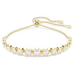 Swar*vski -Imber bracelet Mixed round cuts, White, Gold-tone plated-5705450