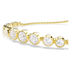 Swar*vski -Imber bracelet Mixed round cuts, White, Gold-tone plated-5705450