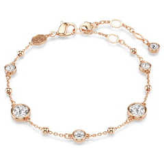 Swar*vski -Imber bracelet Round cut, White, Rose gold-tone plated-5730677