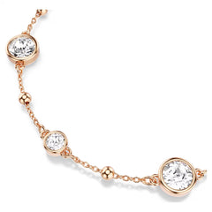 Swar*vski -Imber bracelet Round cut, White, Rose gold-tone plated-5730677