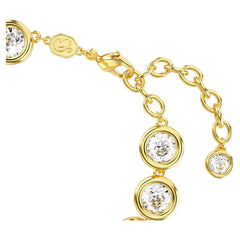 Swar*vski -Imber Tennis bracelet Round cut, White, Gold-tone plated-5682586