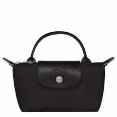 LONGCHAMP* -Le Pliage Original Pouch-Black/Green