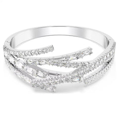 Swar*vski - Matrix bangle Mixed cuts, White, Rhodium plated-M-5726292