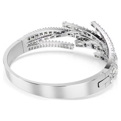 Swar*vski - Matrix bangle Mixed cuts, White, Rhodium plated-M-5726292