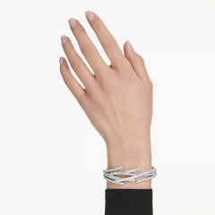 Swar*vski - Matrix bangle Mixed cuts, White, Rhodium plated-M-5726292