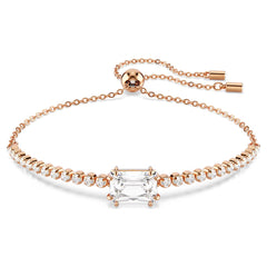 Swar*vski -Matrix bracelet Mixed cuts, White, Rose gold-tone plated-5730706