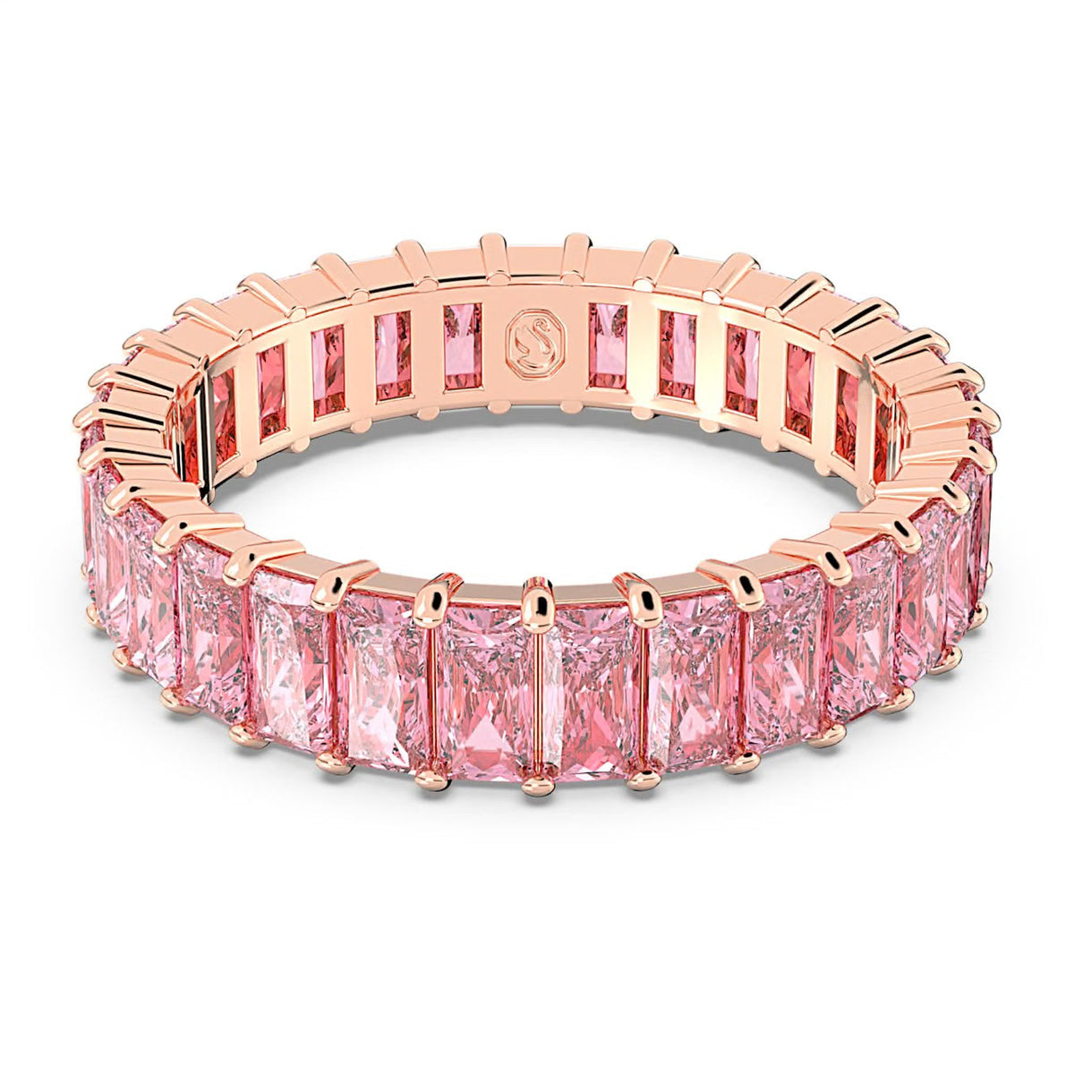 Matrix ring Baguette cut, Pink, 18K rose gold finish-5647589