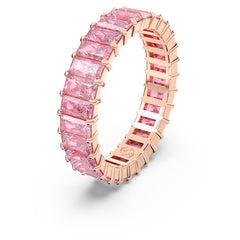 Matrix ring Baguette cut, Pink, 18K rose gold finish-5647589