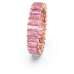 Matrix ring Baguette cut, Pink, 18K rose gold finish-5647589