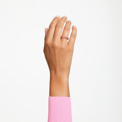 Matrix ring Baguette cut, Pink, 18K rose gold finish-5647589