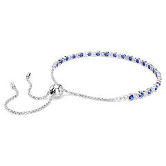 Swar*vski - Matrix Tennis bracelet Mixed round cuts, Blue, Rhodium plated-5725854