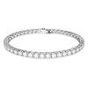 Swar*vski - Matrix Tennis bracelet Round cut, White, Rhodium plated-5648937