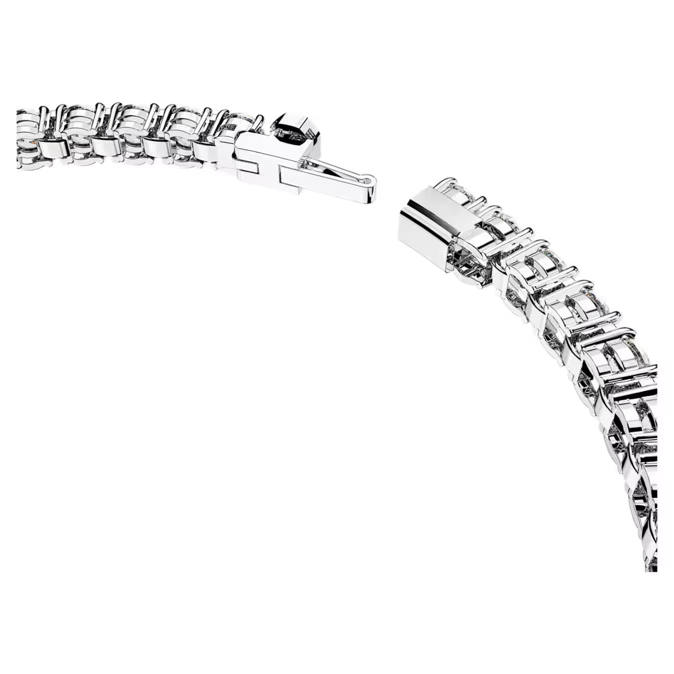 Swar*vski - Matrix Tennis bracelet Round cut, White, Rhodium plated-5648937