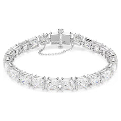 Swar*vski -Matrix Tennis bracelet White, Rhodium plated-5599202-Coming Soon