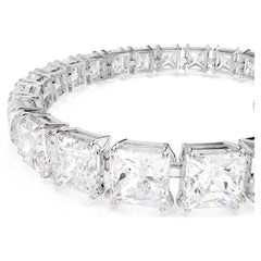 Swar*vski -Matrix Tennis bracelet White, Rhodium plated-5599202-Coming Soon