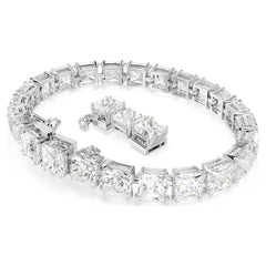Swar*vski -Matrix Tennis bracelet White, Rhodium plated-5599202-Coming Soon