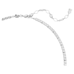 Swar*vski -Matrix Y necklace Mixed cuts, White, Rhodium plated-5692533