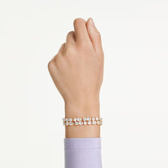 Swar*vski -Mesmera bracelet Mixed cuts, White, Gold-tone plated-5743827