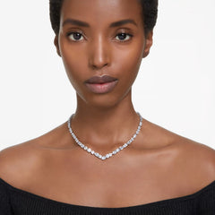 Swar*vski -Mesmera necklace Mixed cuts, White, Rhodium plated-5665242