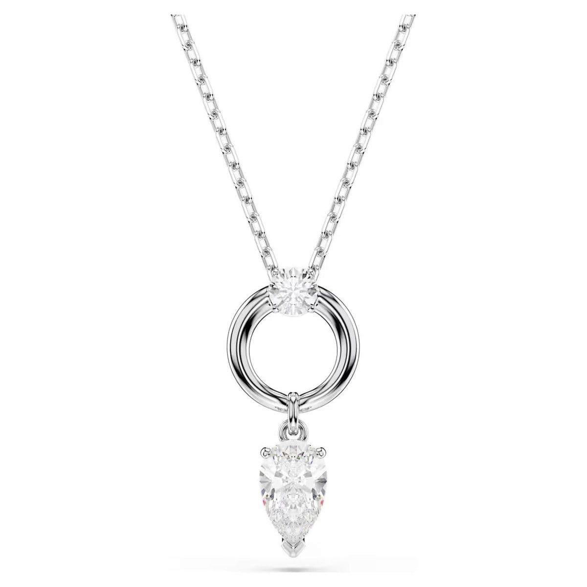 Swar*vski -Mesmera pendant Pear cut, White, Rhodium plated-5723146