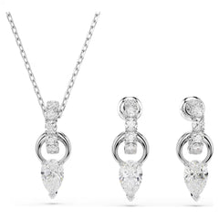Swar*vski -Mesmera set Pear cut, Round cut, White, Rhodium plated-5723197