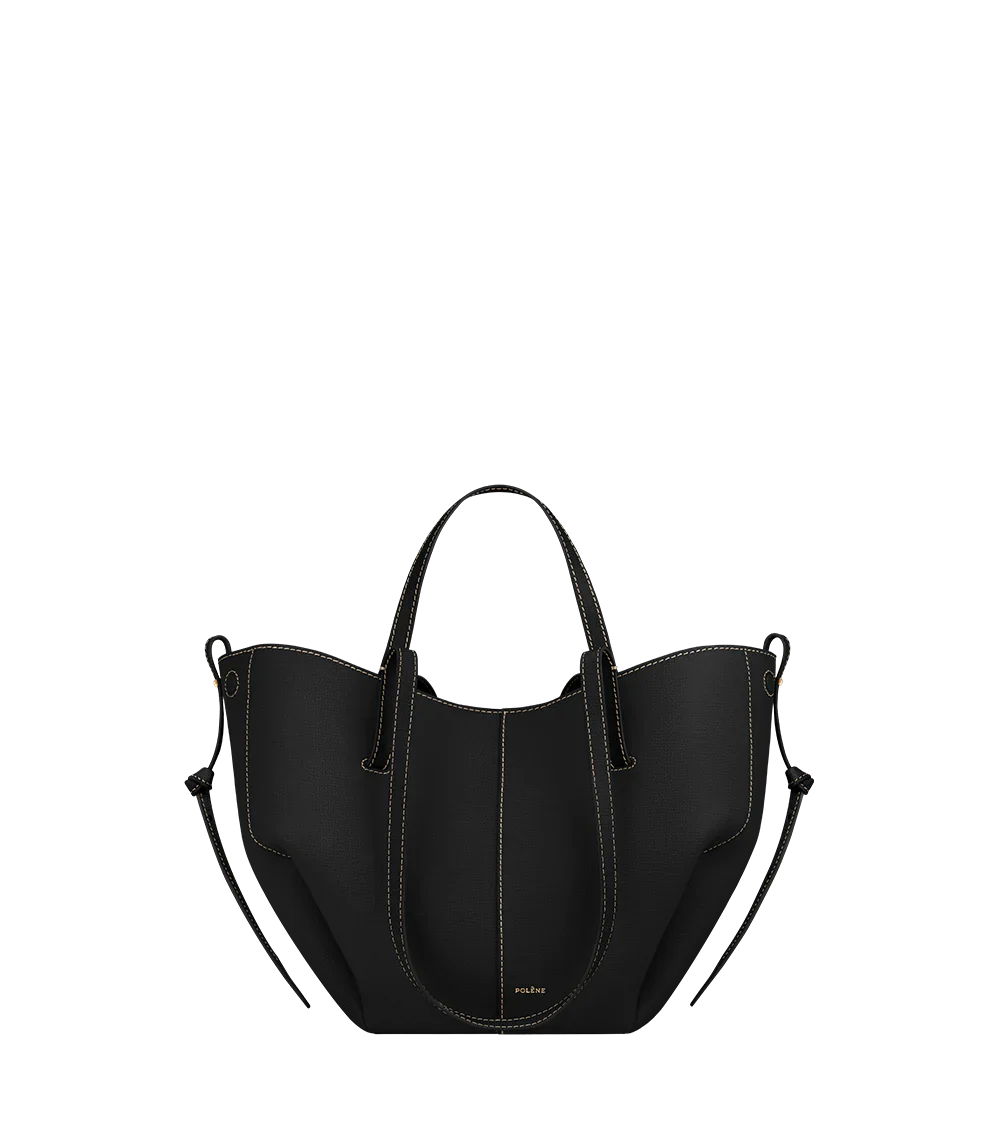 Pol*ne -Cyme Mini Edition Textured Black with Ecru Stitching