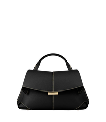 Polene -Mokki Mini Edition Textured Black with Ecru Stitching