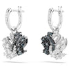 Swar*vski -Swan drop earrings Swan, Black, Mixed metal finish 5705728