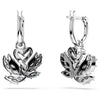 Swar*vski -Swan drop earrings Swan, Black, Mixed metal finish 5705728