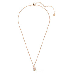 Swar*vski -Swan pendant Mixed cuts, Swan, White, 18K rose gold finish-5738203