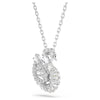 Swar*vski -Swan pendant Mixed cuts, Swan, white-5732412