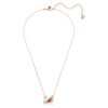 Swar*vski -Swan pendant Swan, Red, Rose gold-tone plated-5614123