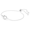 Swar*vski -Infinity bracelet-Infinity and heart, White, Rhodium plated-5524421