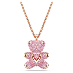 Swar*vski -Teddy pendant Bear, Pink, 18K rose gold finish-5642976