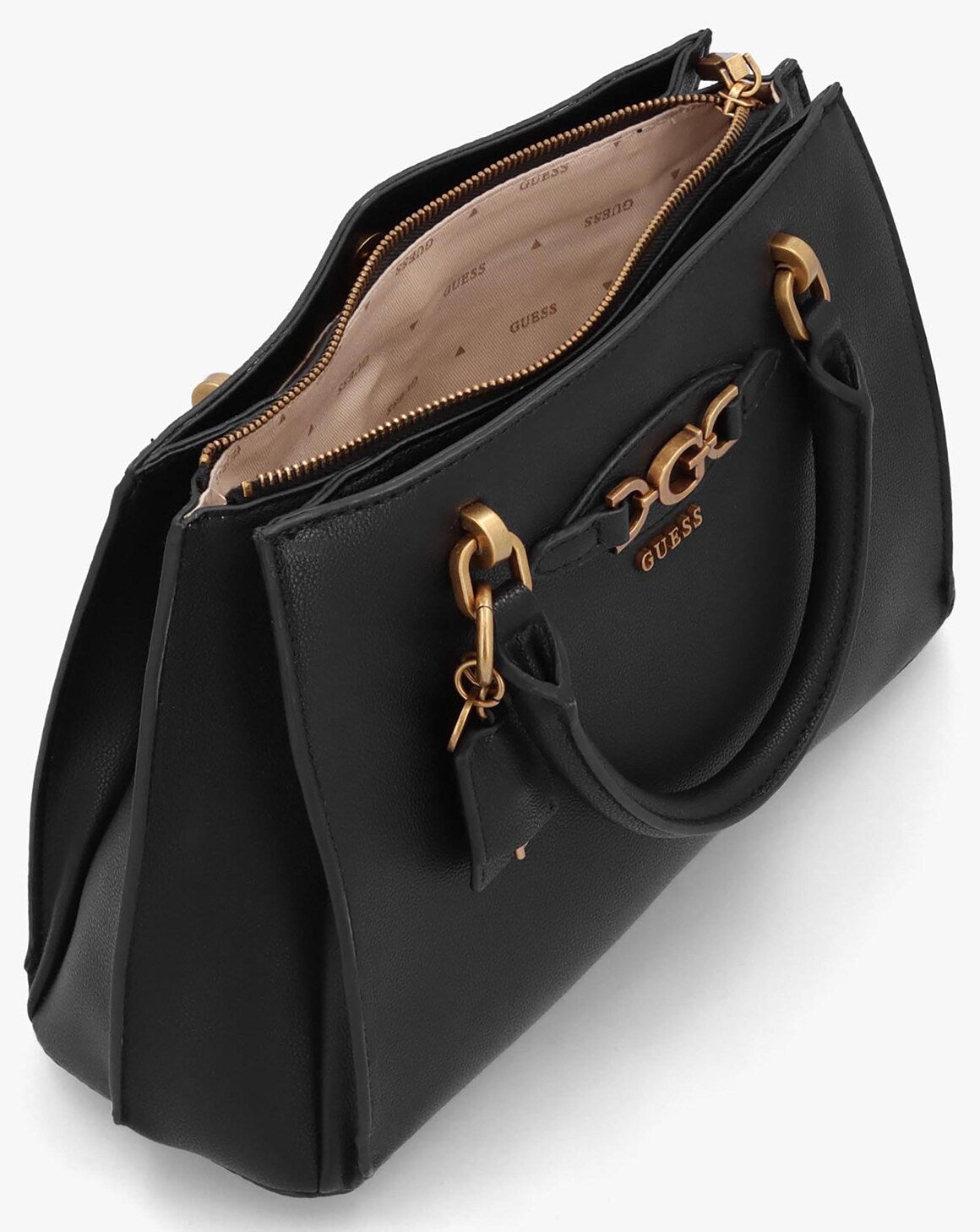 Gues* -  Malva Girlfriend Black Satchel Bag - COAL